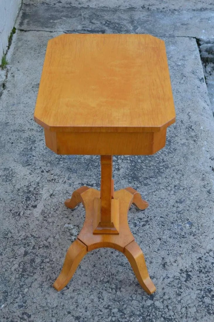 Antique Swedish Karl Johan (Biedermeier) Lyre Pedestal Table - 5