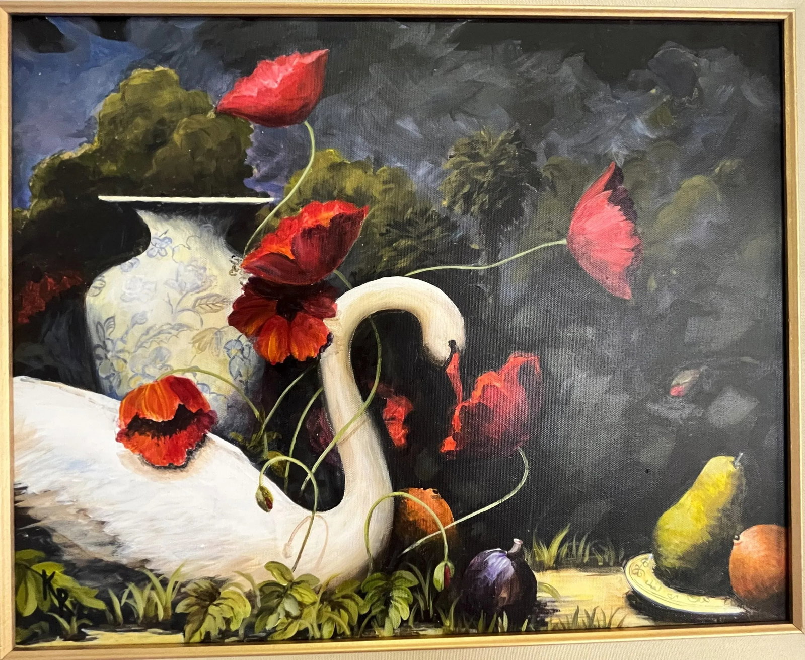 Signed Original Painting on Canvas by Karen Reinhart (American, 1938-2023) - 2