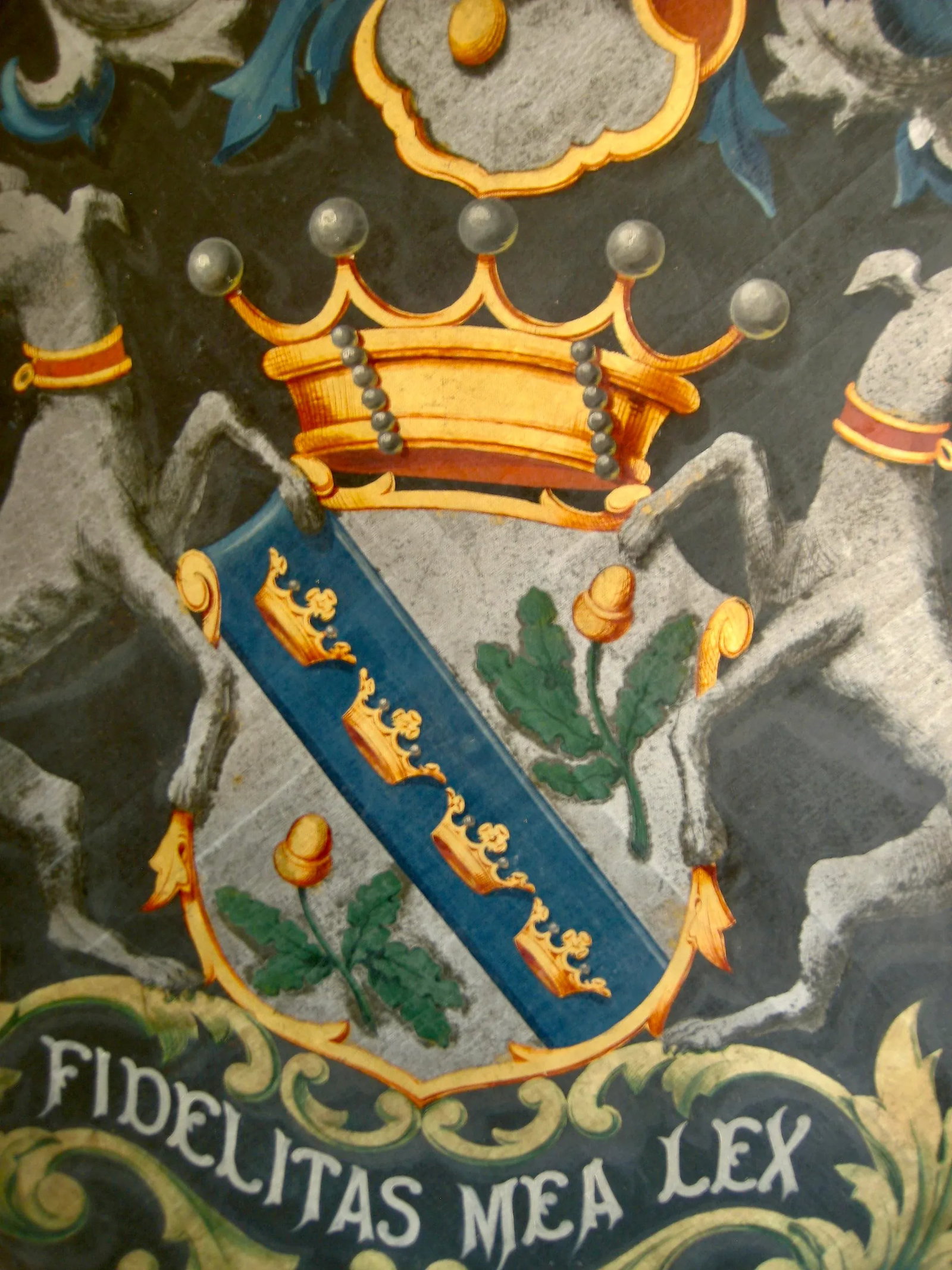 Coat of Arm Oil Painting 19th Century, Framed - 6