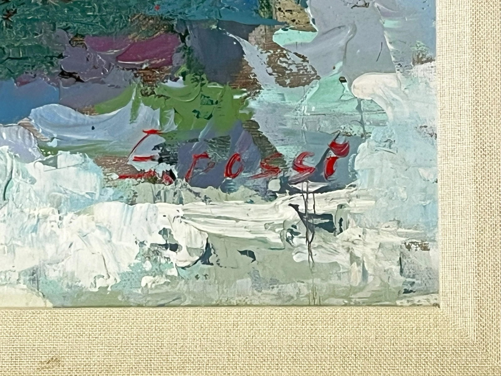 Original Signed and Framed Impressionist Flowers Oil Painting on Canvas - 8