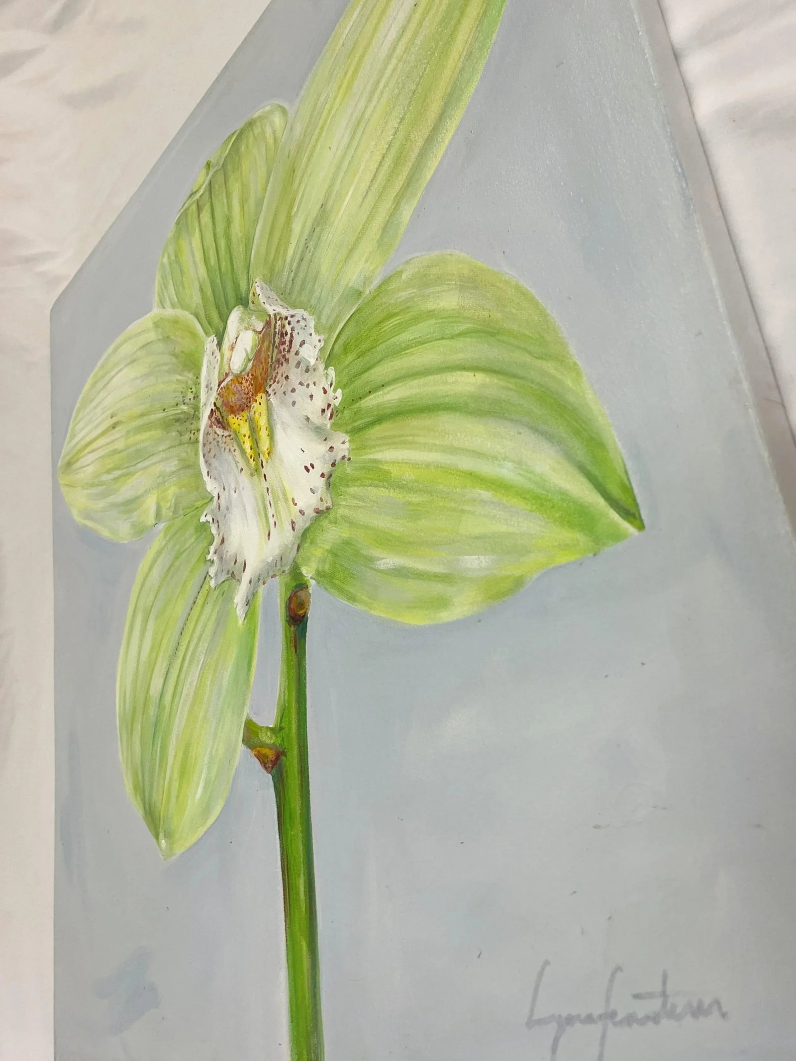Original Signed Oil Painting on Canvas Styled After Lowell Nesbitt - 10