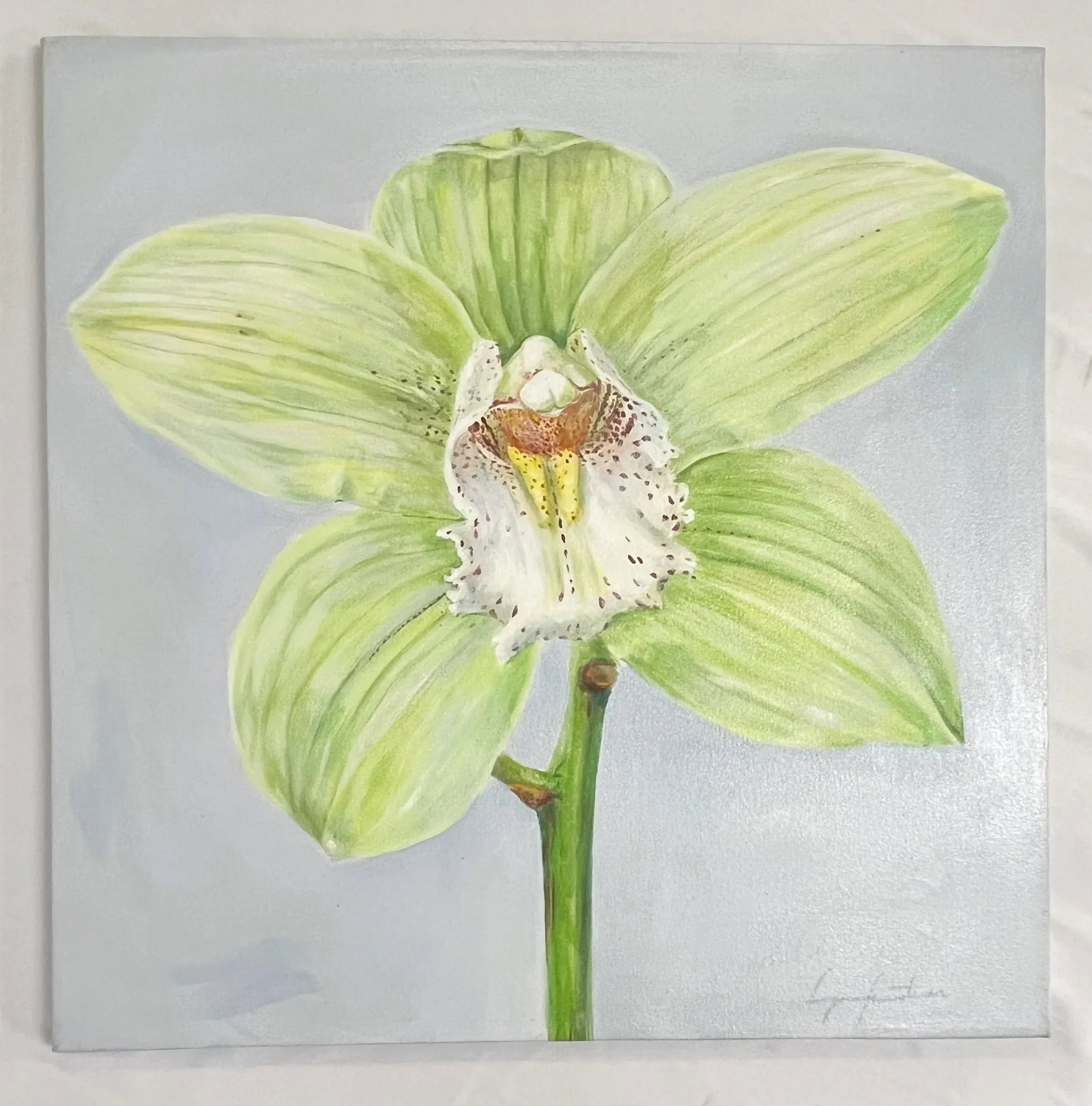 Original Signed Oil Painting on Canvas Styled After Lowell Nesbitt - 2