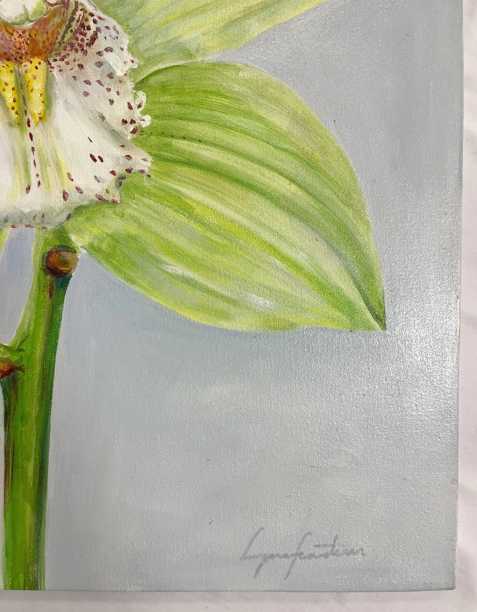 Original Signed Oil Painting on Canvas Styled After Lowell Nesbitt - 7