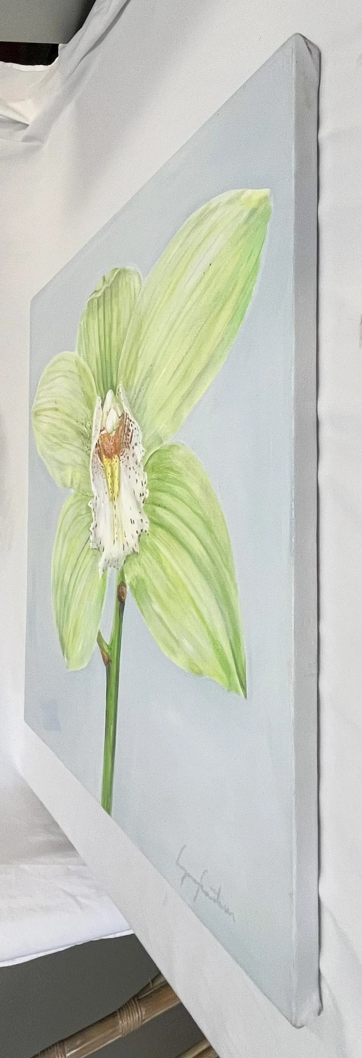 Original Signed Oil Painting on Canvas Styled After Lowell Nesbitt - 8