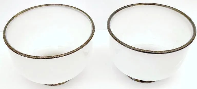 Late 20th Century Signed Barovier & Toso Murano 'Primavera' Bowls - a Pair - 2
