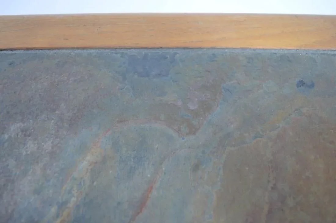Teak and Slate Tables by Haslev - a Pair - 2