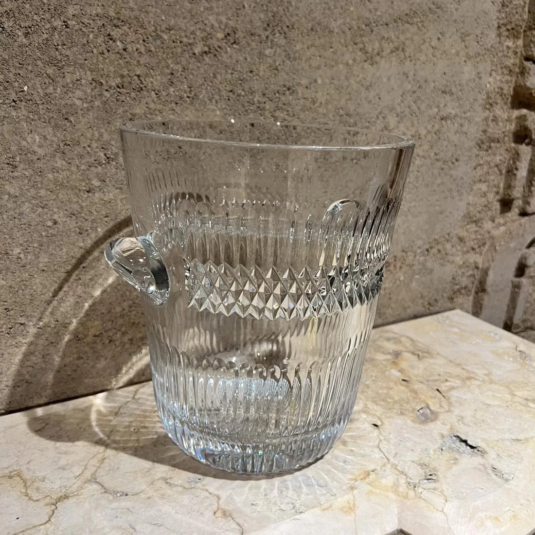 1960s French Cut Crystal Champagne Ice Bucket Baccarat - 5