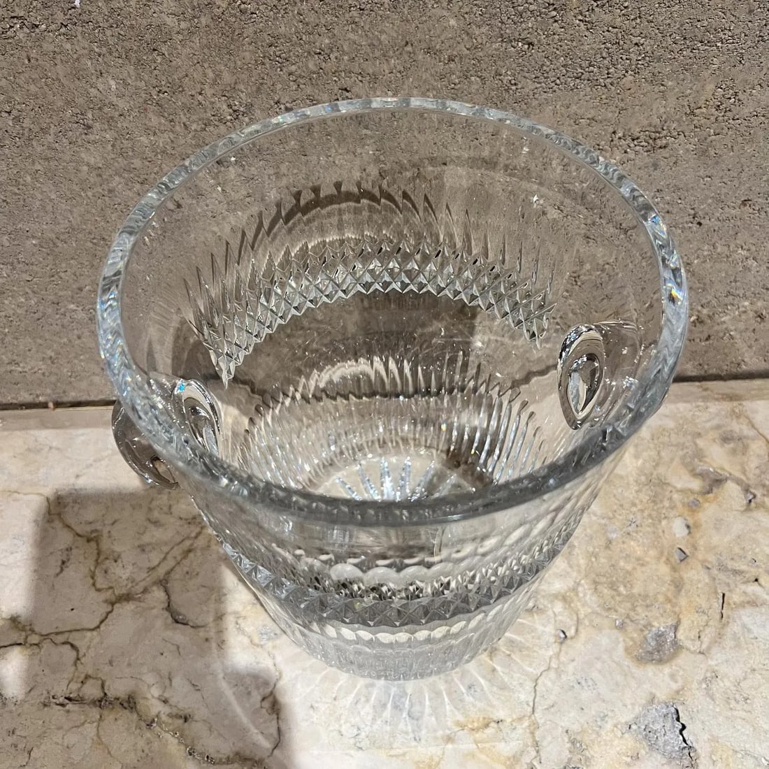 1960s French Cut Crystal Champagne Ice Bucket Baccarat - 6