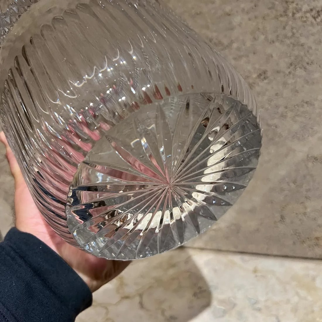 1960s French Cut Crystal Champagne Ice Bucket Baccarat - 7
