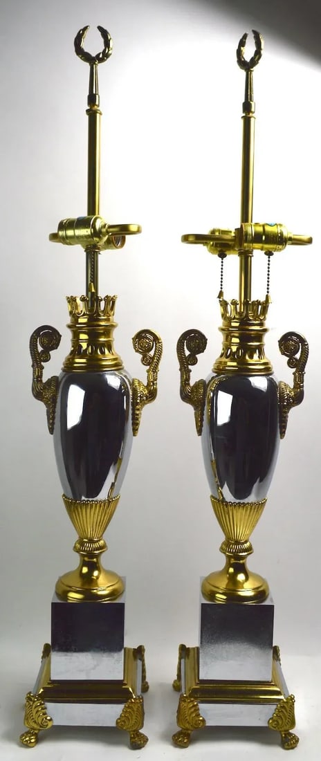 Hollywood Regency Lamps by Tyndale - a Pair - 8