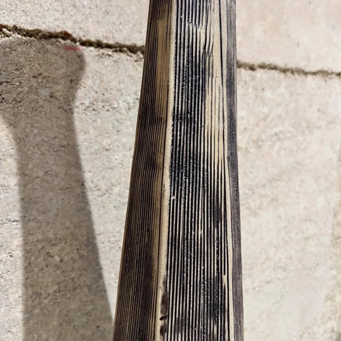 Elongated Modern Textured Vase Art Pottery Black & White - 3