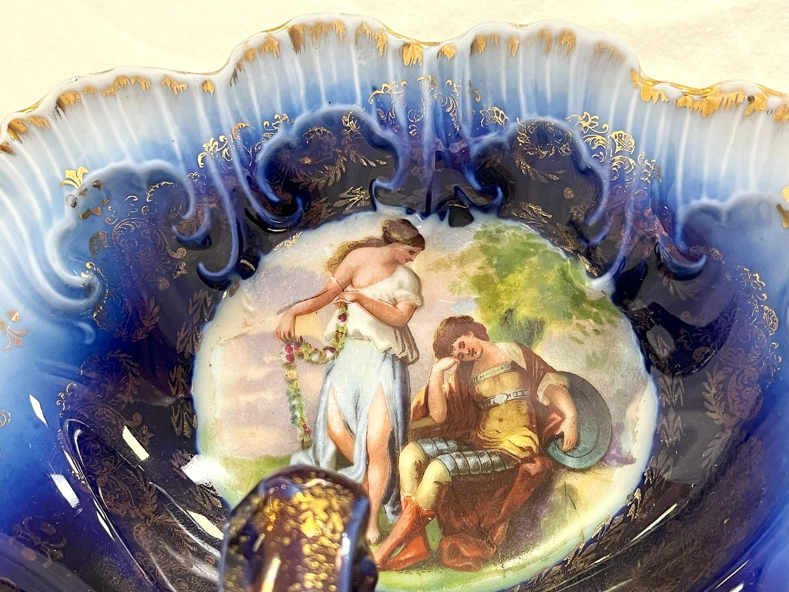 Antique Victoria Carlsbad Porcelain Separated Serving Dish With Handle Made in Austria - 10