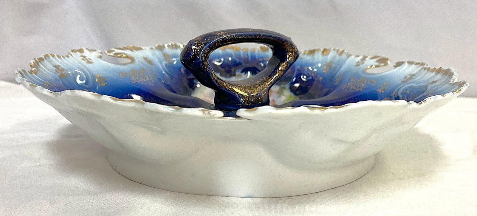 Antique Victoria Carlsbad Porcelain Separated Serving Dish With Handle Made in Austria - 6