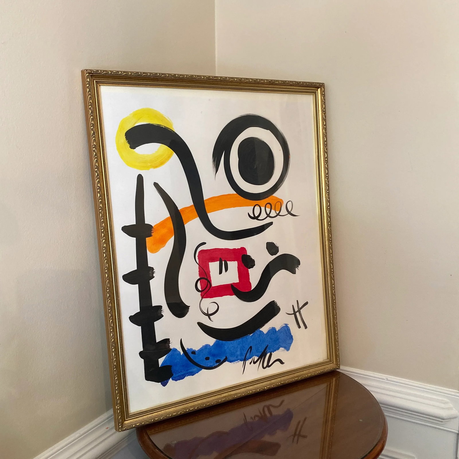1970s Original Peter Keil Miro Style Abstract Framed Painting - 8