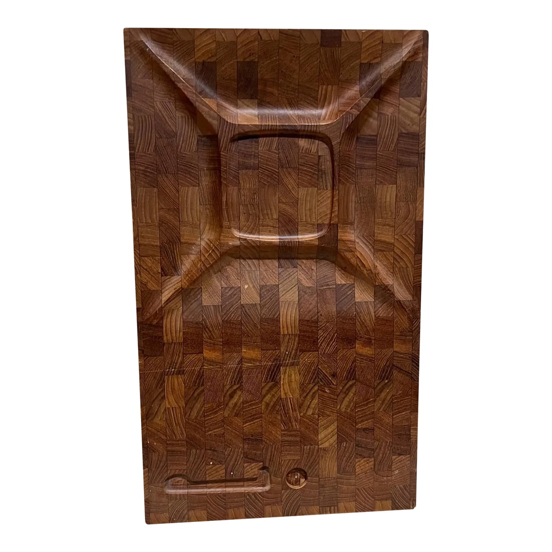 1960s Staved Teak Board Charcuterie Serving Platter Style Dansk: For your consideration, a vintage hostess teak board charcuterie serving llatter style of Jens Quistgaard for Dansk. Dimensions: 21" L x 12.25" W x 1" thick. Please visit take a look at our listings,