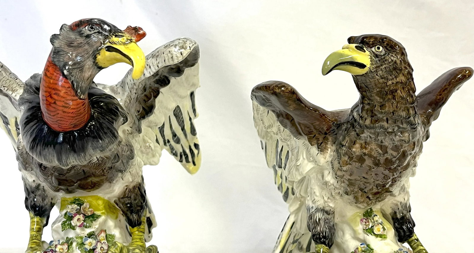 19th Century Chelsea Porcelain Coordinating Vulture Figures- a Pair - 9