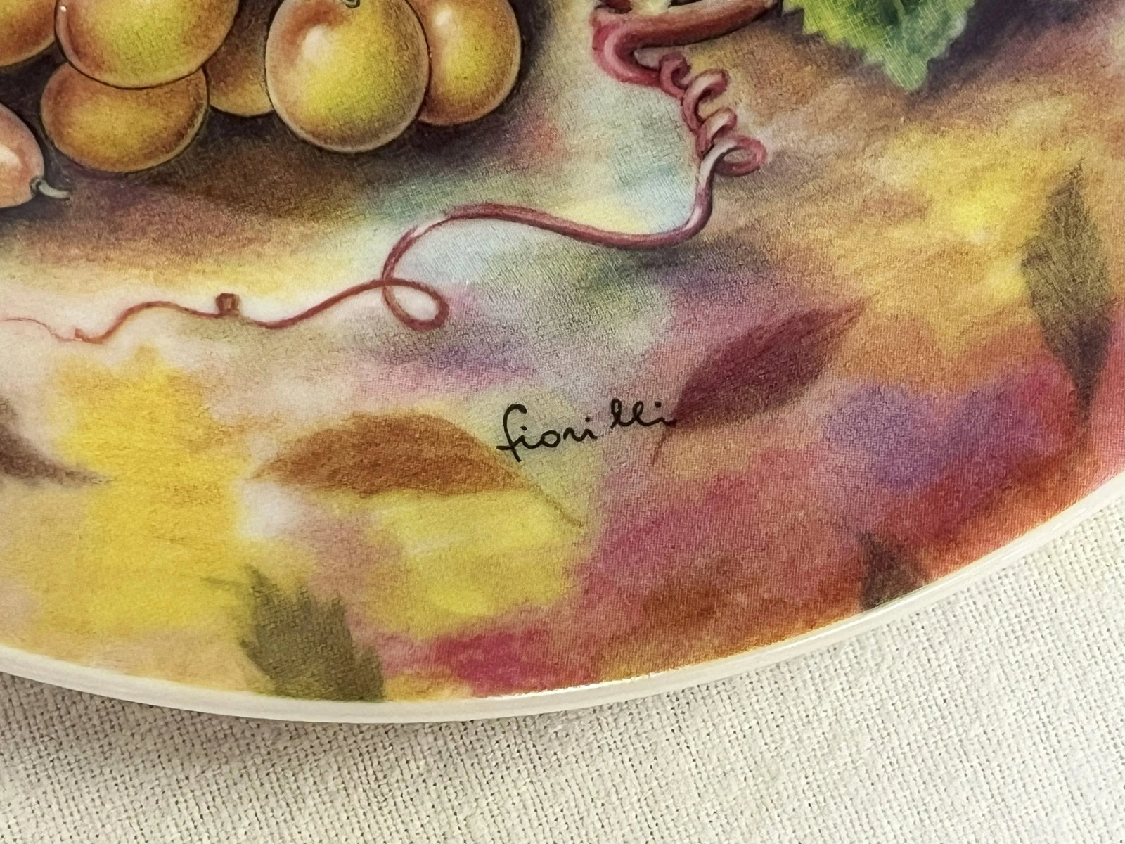 Vintage 'Email De Limoges Godinger' Fruit Plates- Set of 6 - 10