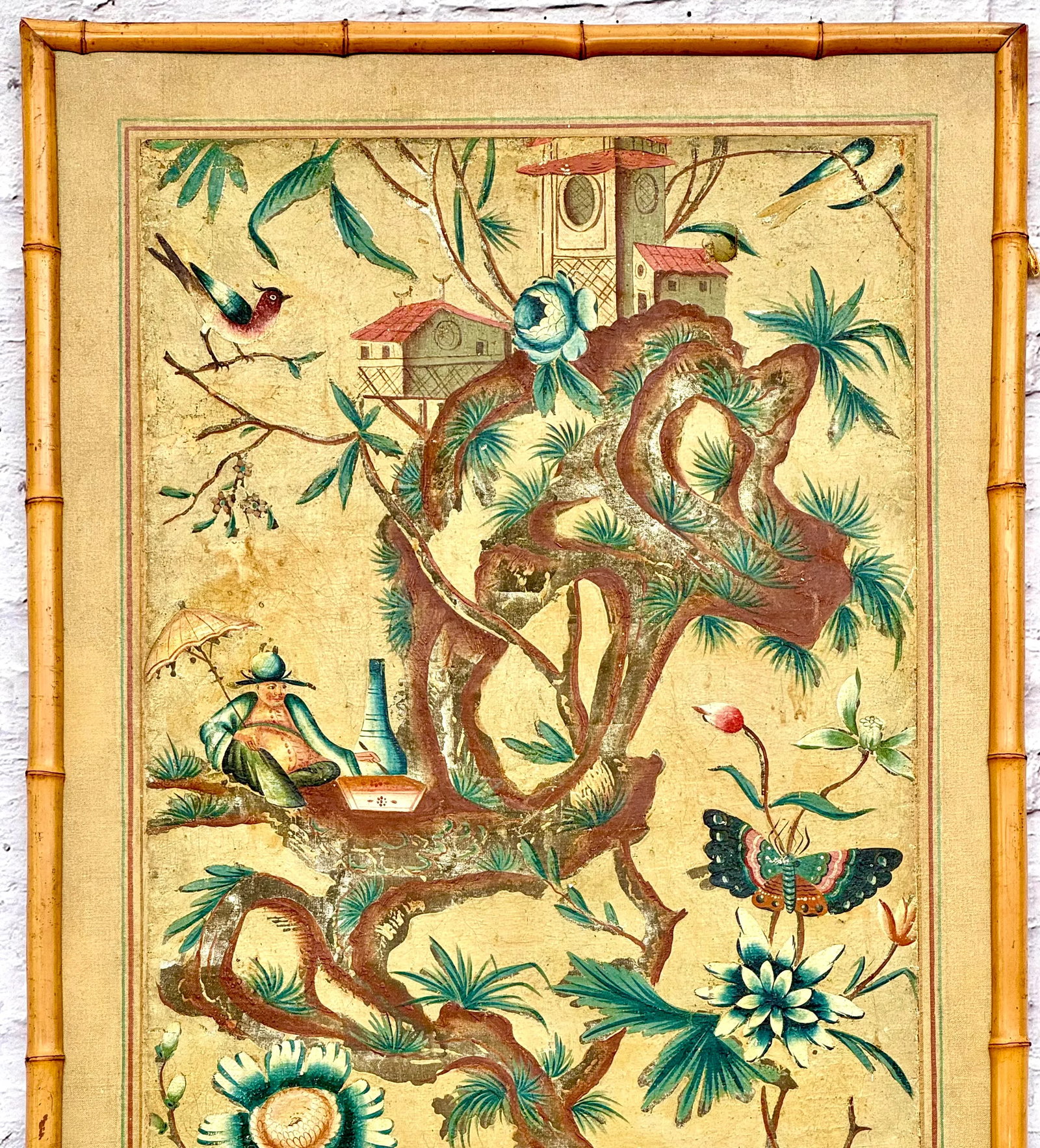 18th Century French or Italian Hand-Painted Chinoiserie Panel - 2