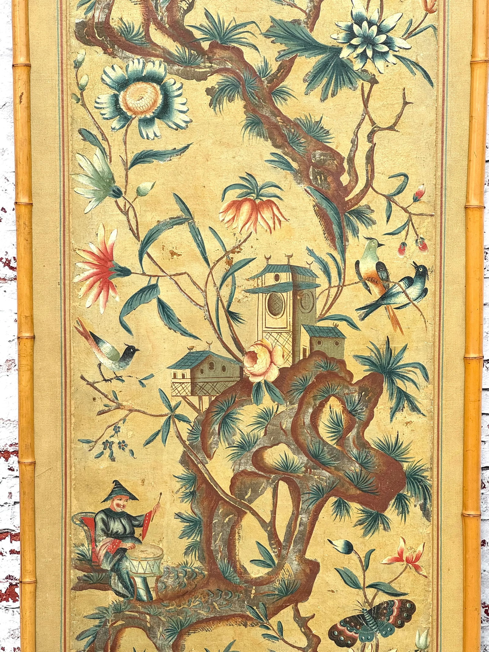 18th Century French or Italian Hand-Painted Chinoiserie Panel - 3