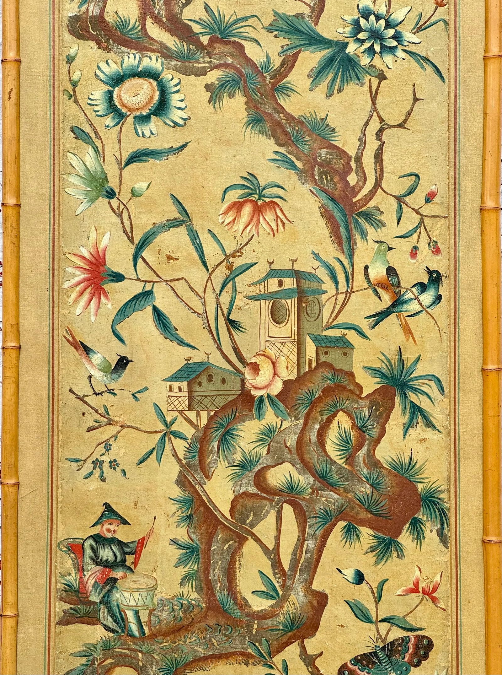 18th Century French or Italian Hand-Painted Chinoiserie Panel - 5