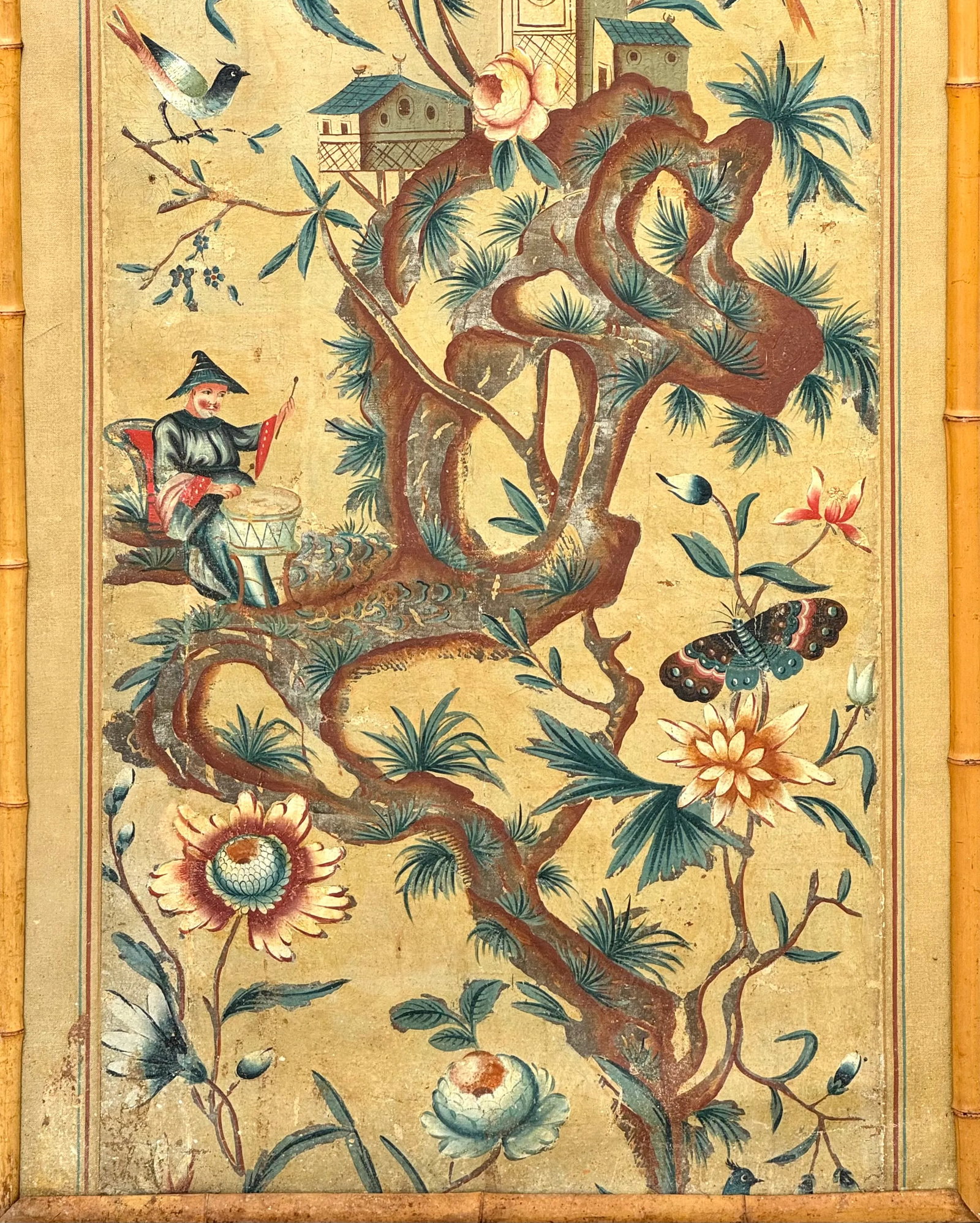 18th Century French or Italian Hand-Painted Chinoiserie Panel - 7