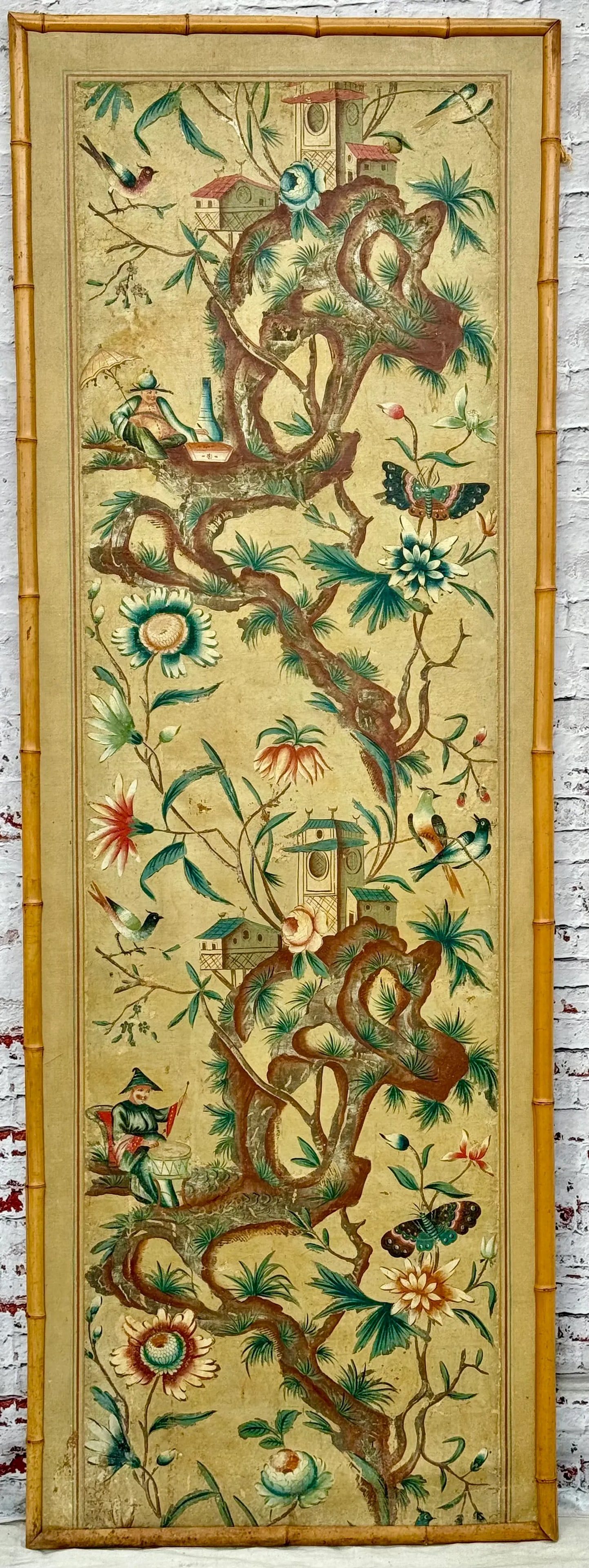 18th Century French or Italian Hand-Painted Chinoiserie Panel - 8