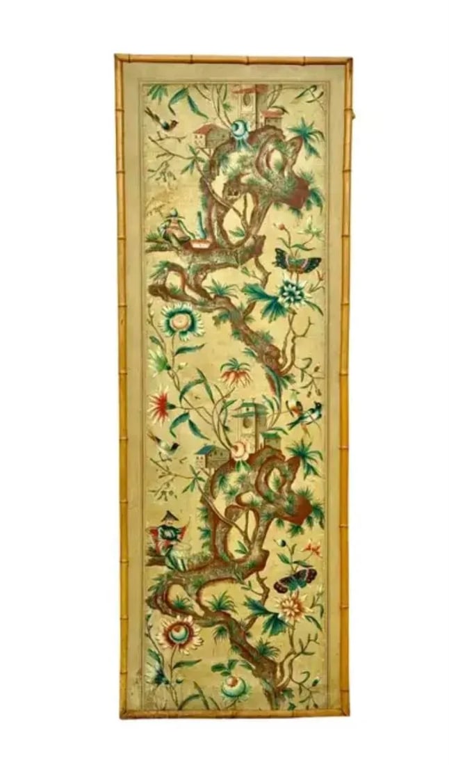 18th Century French or Italian Hand-Painted Chinoiserie Panel - 9