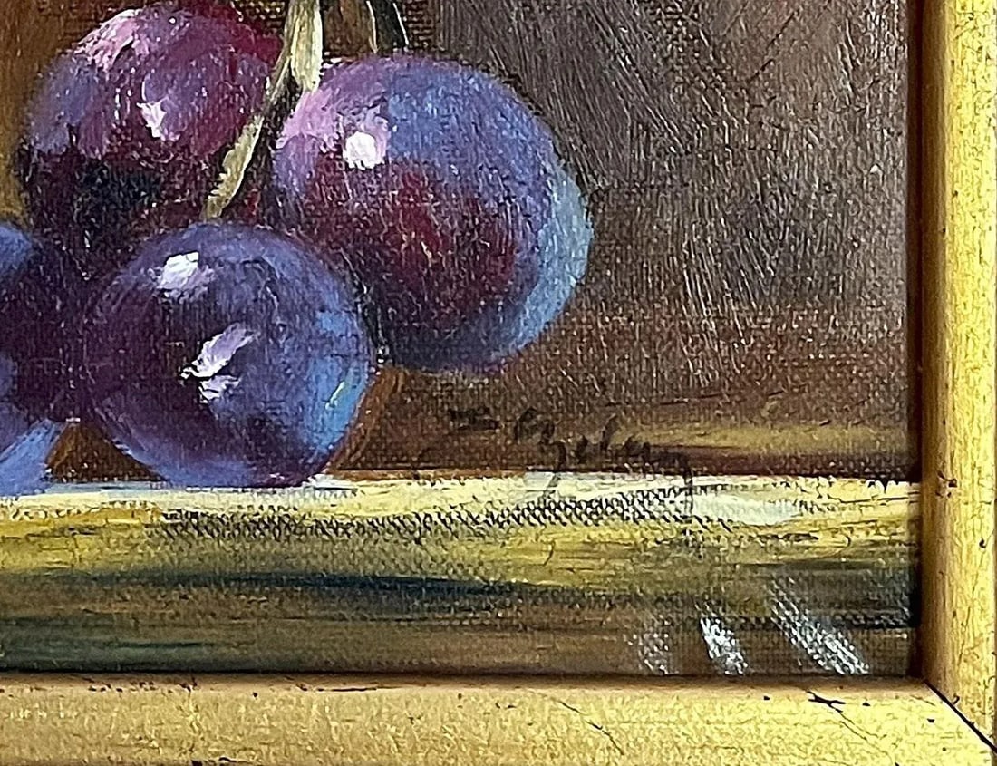 Original Signed and Framed Still Life Oil Painting on Canvas - 10