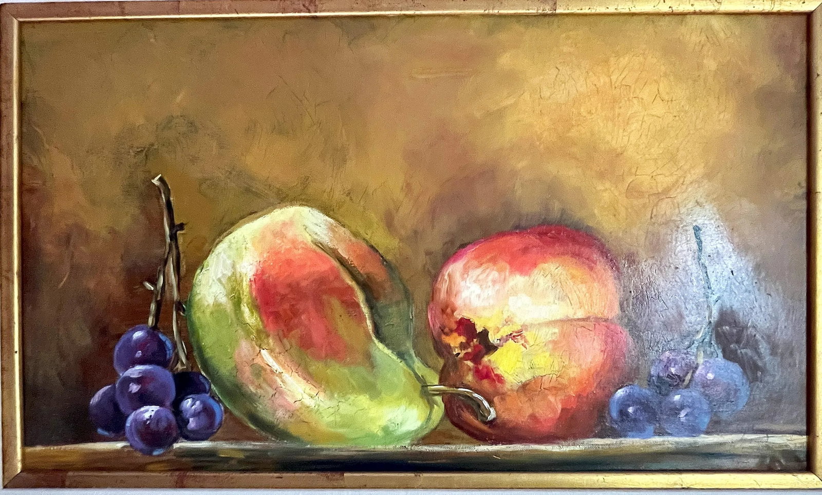 Original Signed and Framed Still Life Oil Painting on Canvas - 2