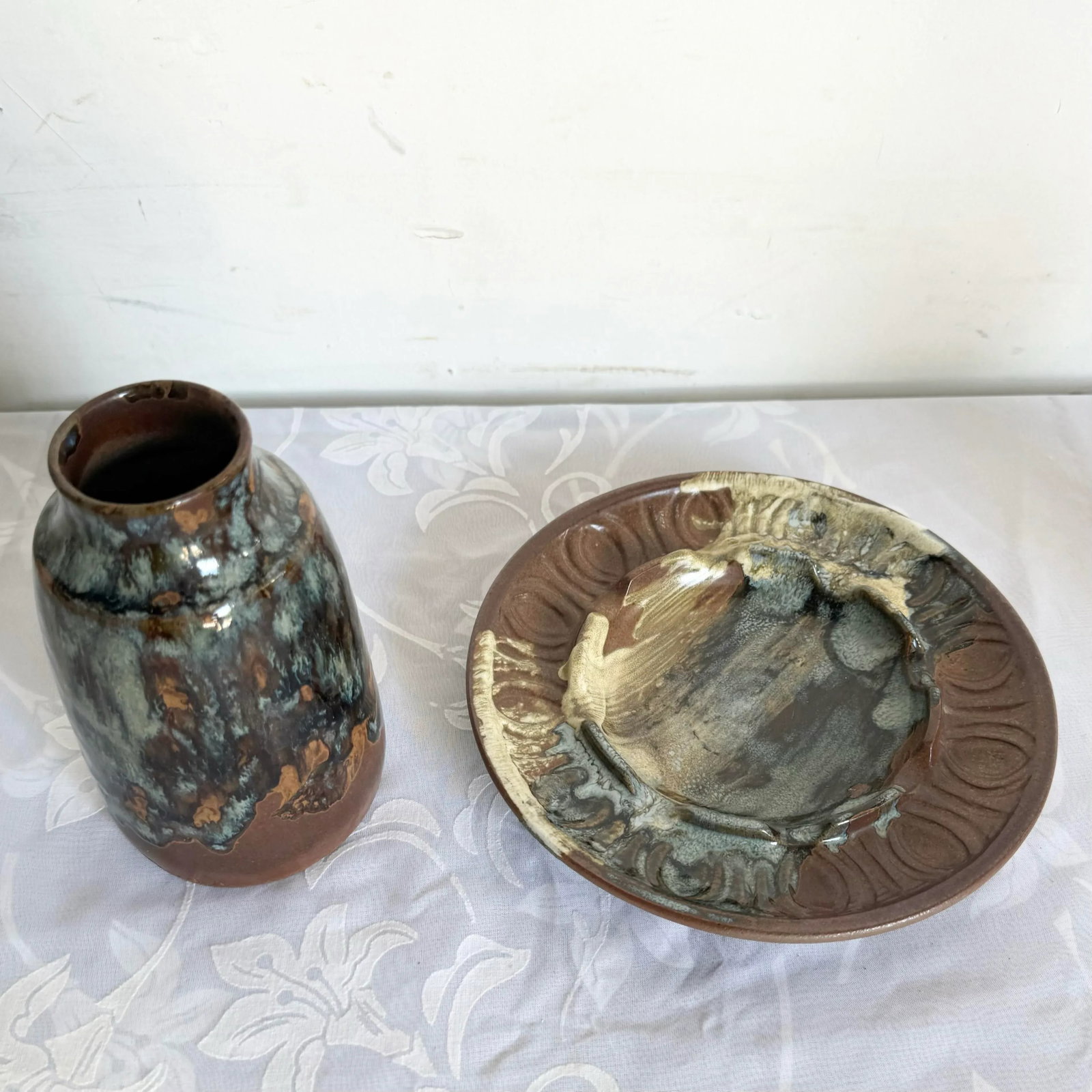 Vintage Ash Tray and Vase by Pottery Craft - 2 Pieces - 4