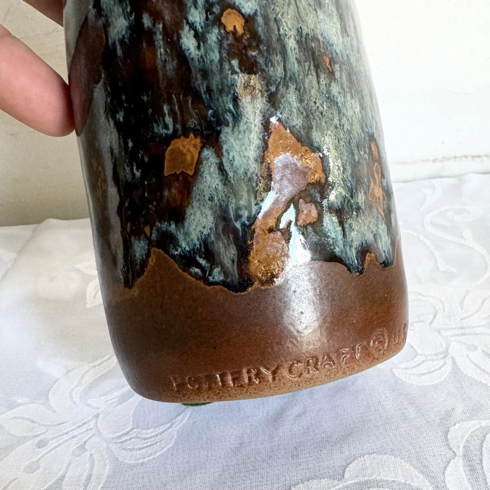 Vintage Ash Tray and Vase by Pottery Craft - 2 Pieces - 9