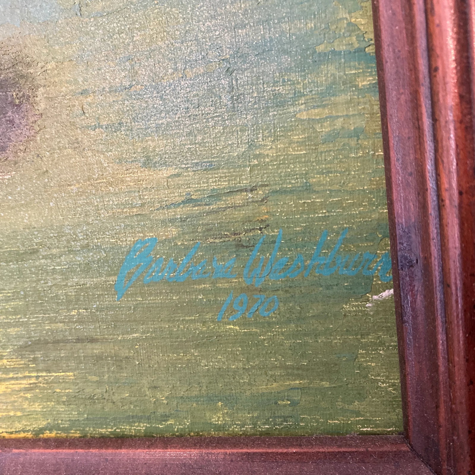 Vintage 1970s Floral Still Life Painting on Canvas~ Signed - 4