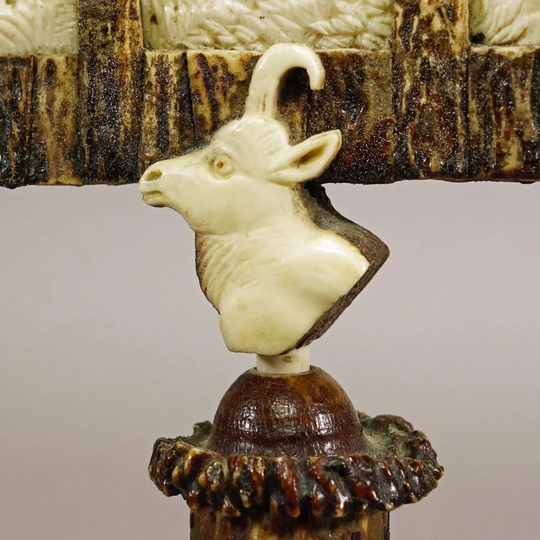 Great Carved Black Forest Horn Lithophany, Germany Ca. 1840 - 7
