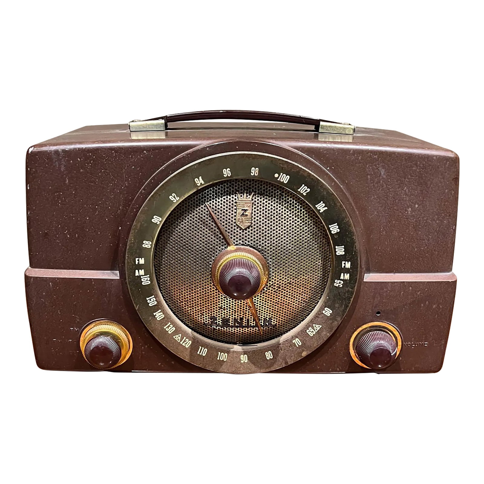 1950s Zenith Brown Bakelite Portable Radio Nonworking (1 of 7)