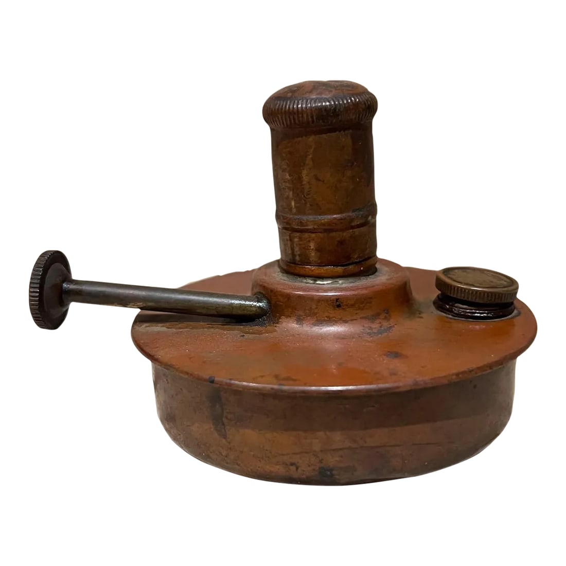 1904 Antique Manning Bowman Patinated Copper Brass Oil Lamp (1 of 10)
