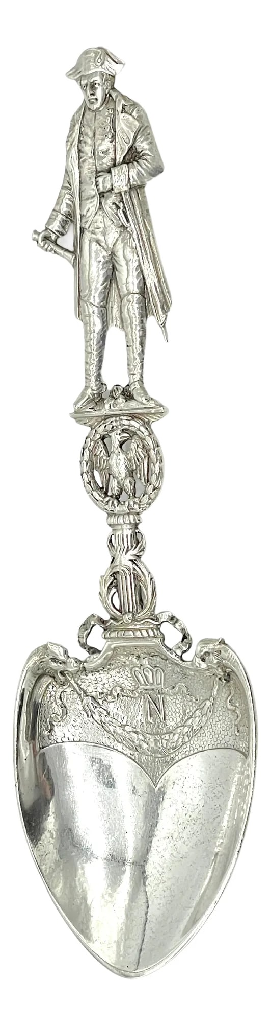 19th C. French Silver Commemorative Three-Dimensional Napoleon Portrait Spoon (1 of 12)