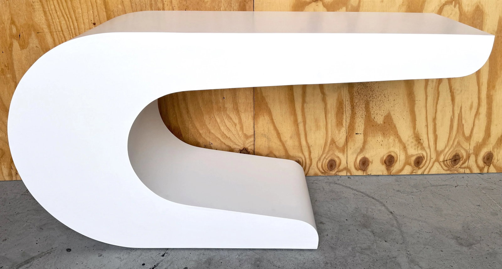 Pierre Cardin White Laquer Waterfall Console Table - 2