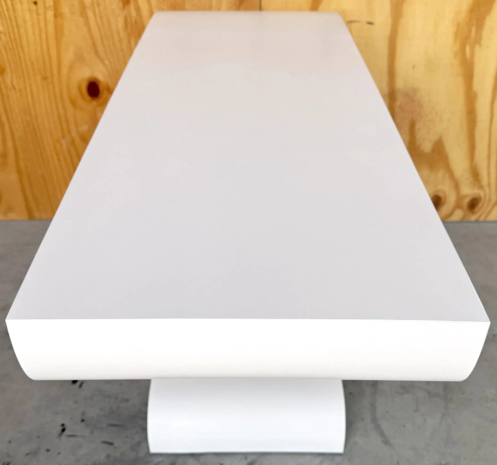 Pierre Cardin White Laquer Waterfall Console Table - 4