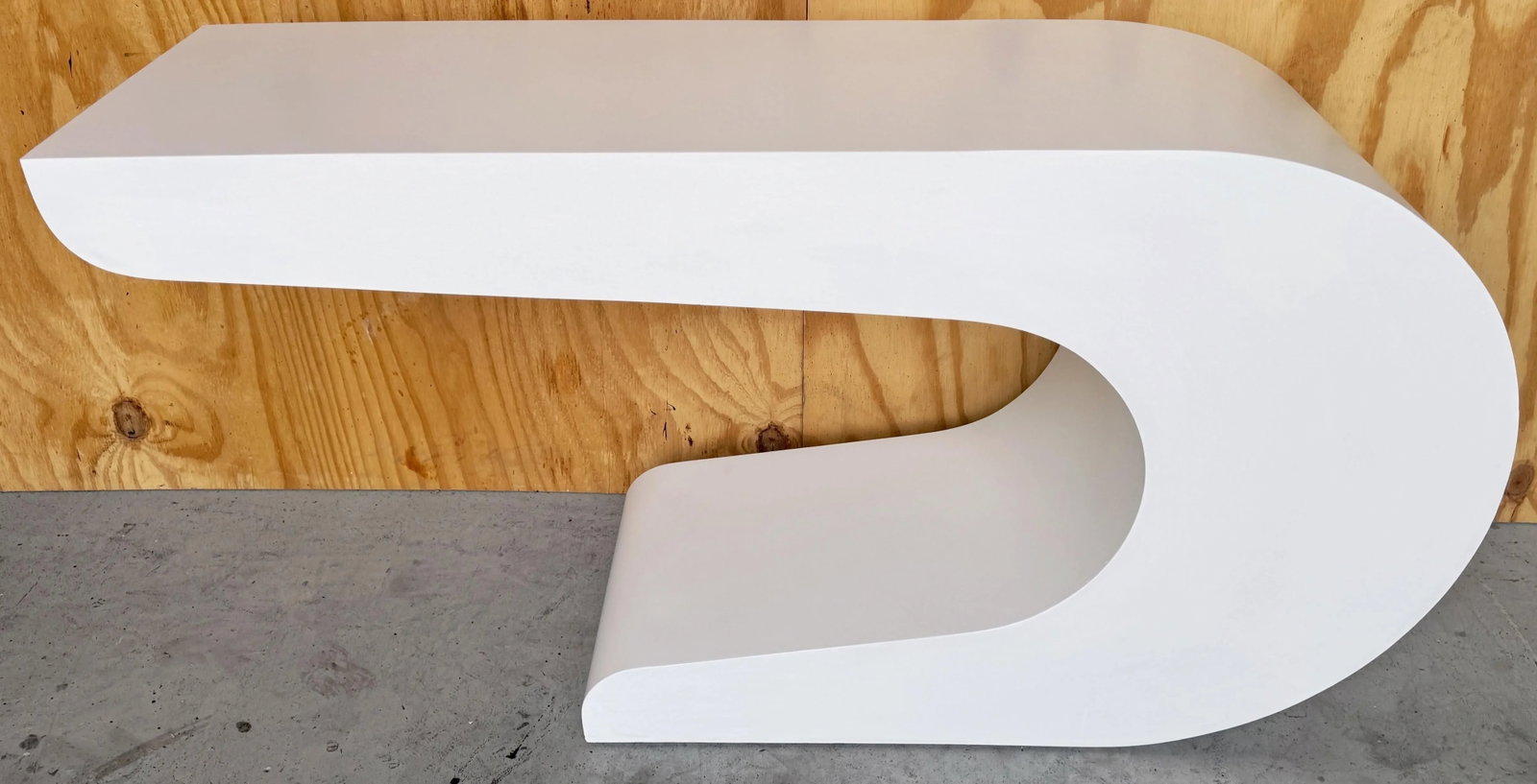 Pierre Cardin White Laquer Waterfall Console Table - 6