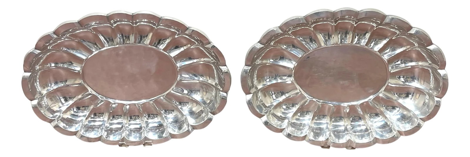 Monumental Arthur Court Neoclassical / Southwest Style Oval Salvers/Trays - a Pair (1 of 12)