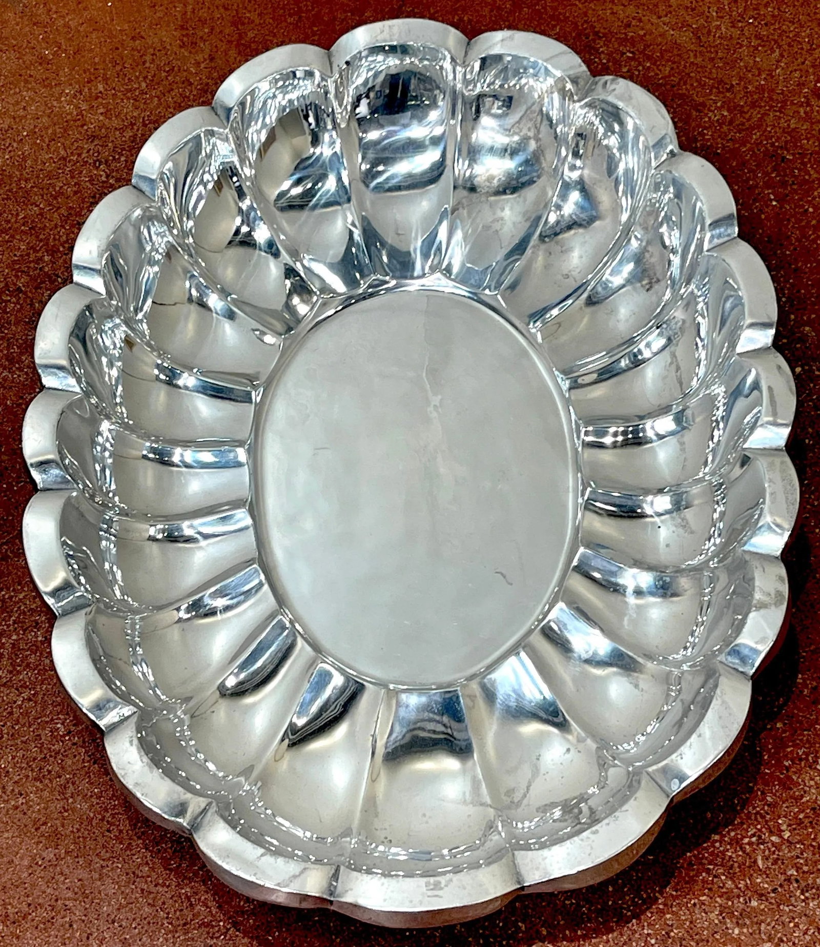 Monumental Arthur Court Neoclassical / Southwest Style Oval Salvers/Trays - a Pair - 3