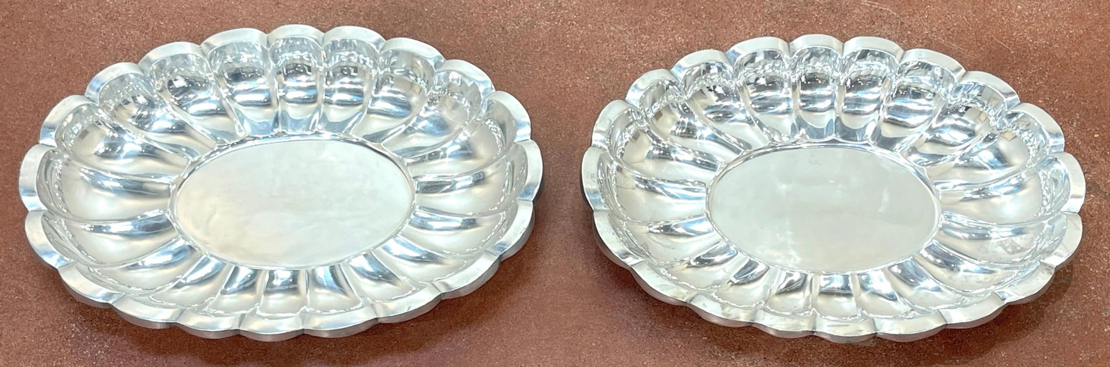Monumental Arthur Court Neoclassical / Southwest Style Oval Salvers/Trays - a Pair - 6