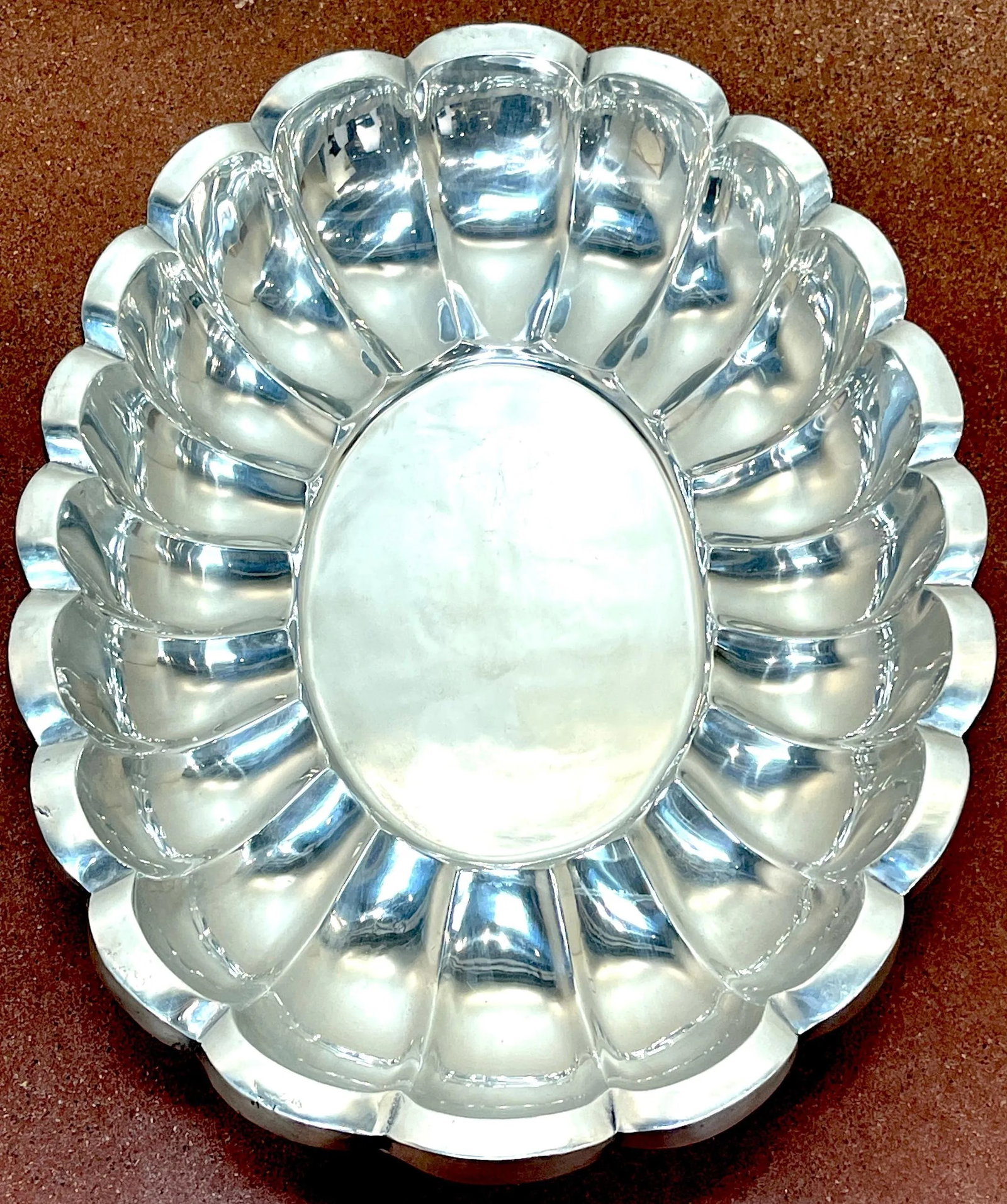 Monumental Arthur Court Neoclassical / Southwest Style Oval Salvers/Trays - a Pair - 9