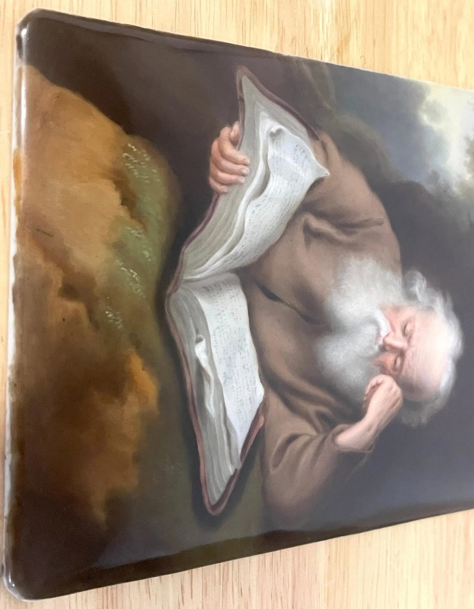 Old Master Painting on Porcelain of St. Jerome, after Einsiedler Von S. Koninck - 5