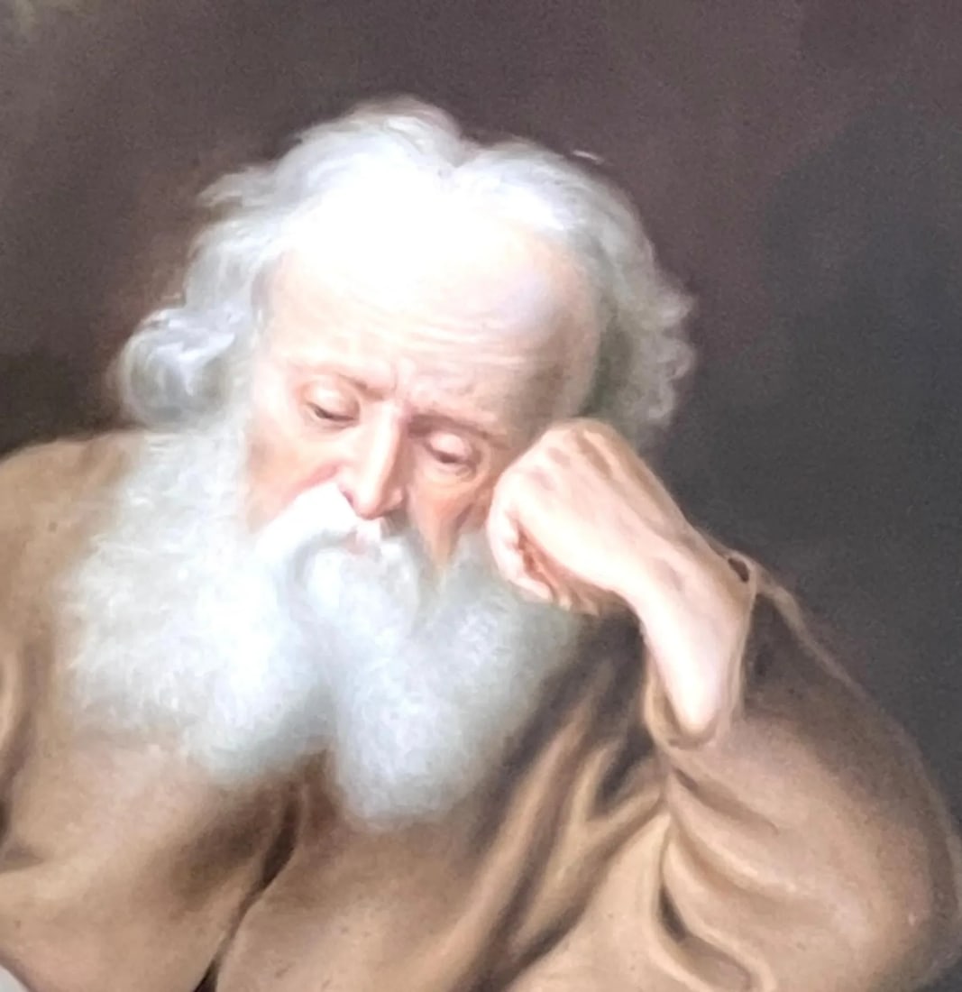 Old Master Painting on Porcelain of St. Jerome, after Einsiedler Von S. Koninck - 6