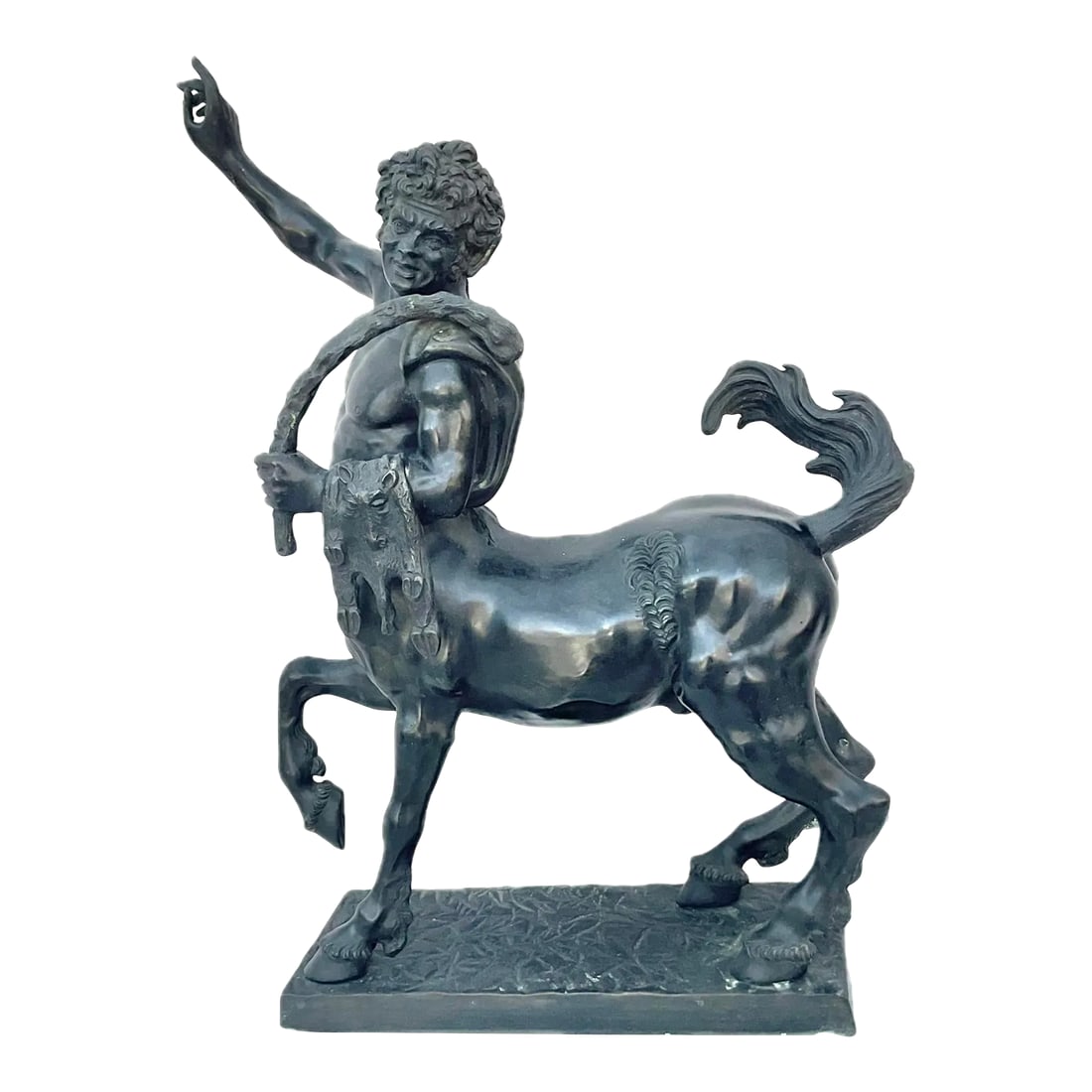 Large Bronze Grand Tour Centaur Signed Fernando De Luca: 19th Century Fernando De Luca, After Furietti, Bronze Centaur Sculpture is a fine example of the Grand Tour tradition. Furietti, an Italian sculptor, was known for his skill in creating works that