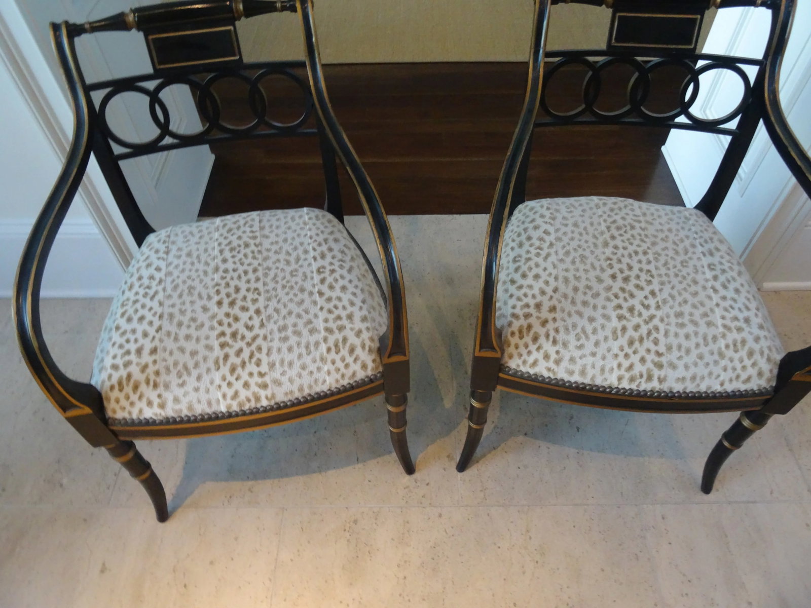 1980s Baker Regency Style Governor Alastor Chairs - Set of 2 - 2