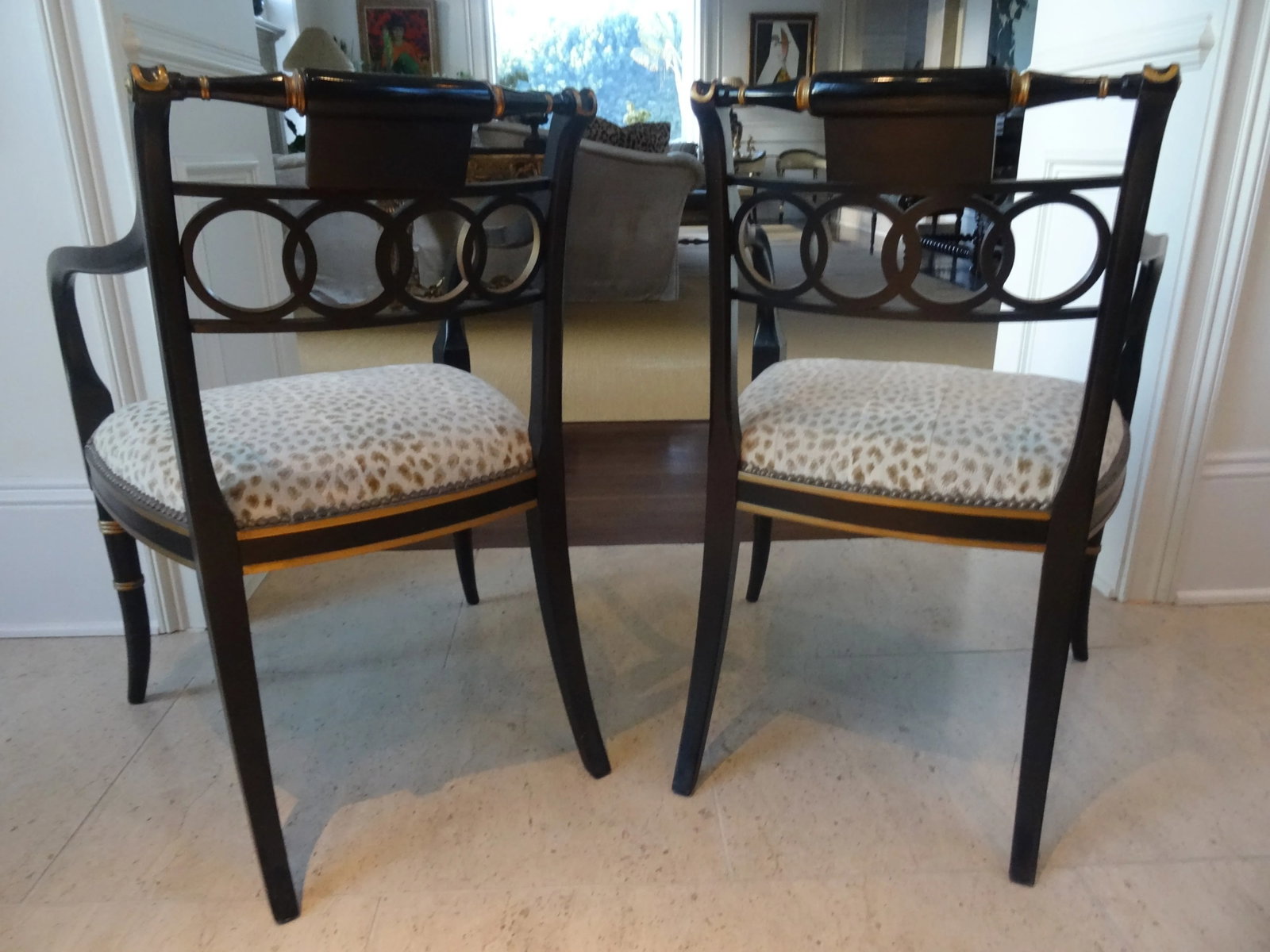 1980s Baker Regency Style Governor Alastor Chairs - Set of 2 - 4