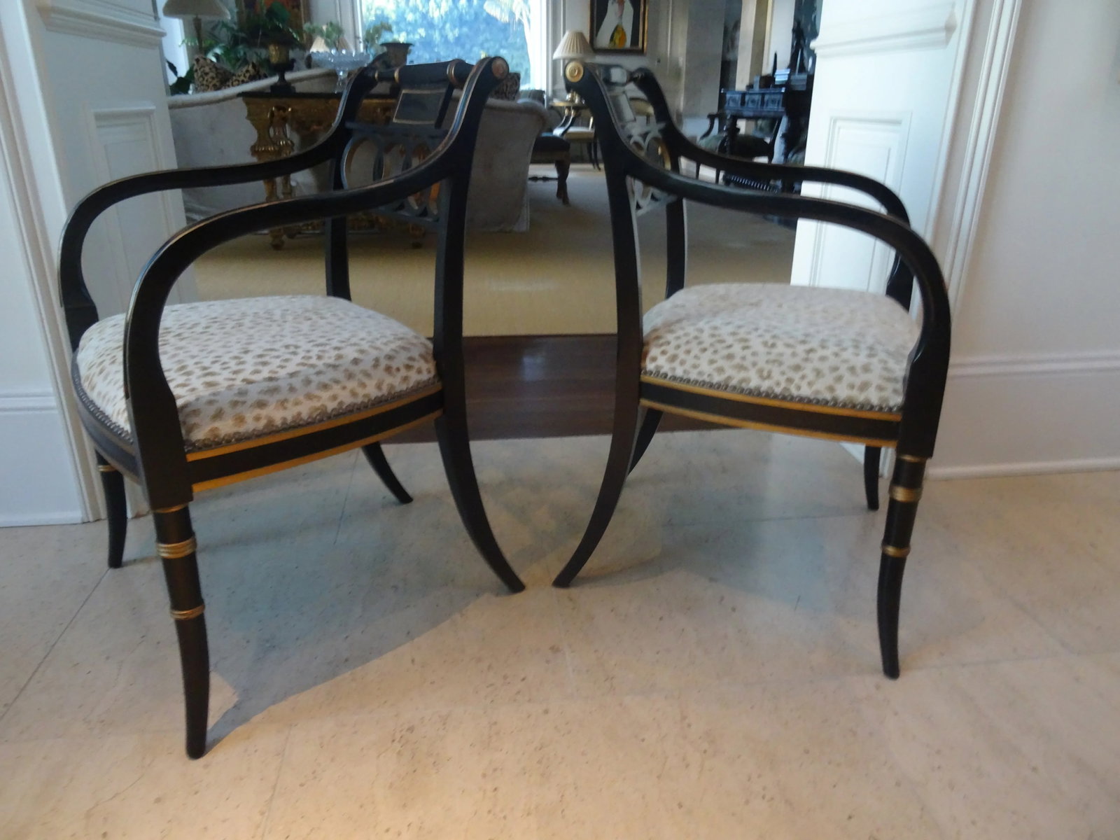 1980s Baker Regency Style Governor Alastor Chairs - Set of 2 - 5