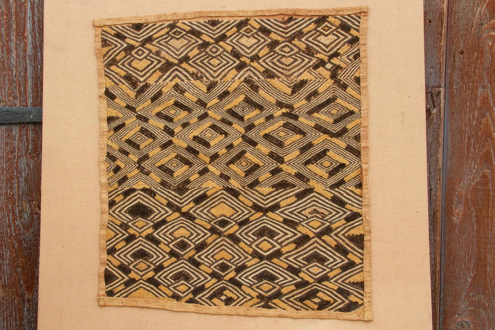 Striking Antique Kuba Raffia Panel - 5